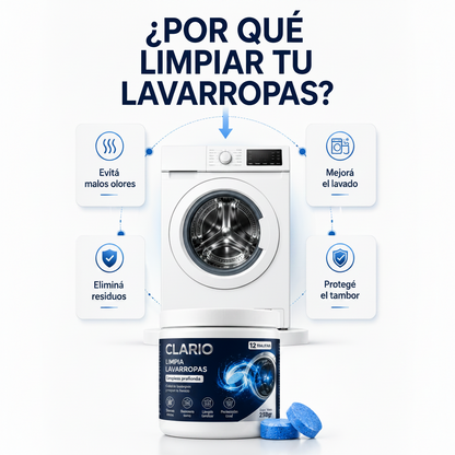 Pastillas Limpia Lavarropas en Forma de Tabletas - Desodoriza y Antibacterial