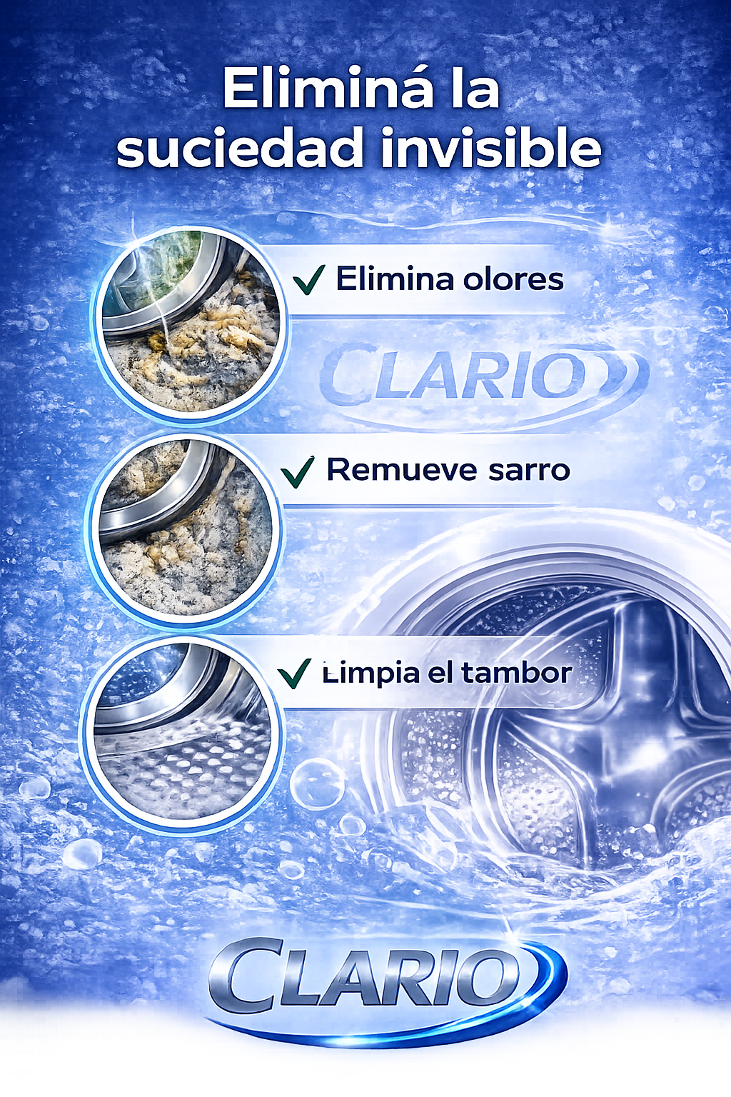 CLARIO Limpia Lavarropas x12 Tabletas