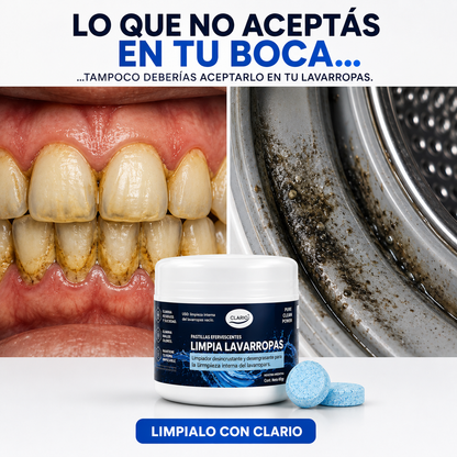 Pastillas Limpia Lavarropas CLARIO 12u Elimina Pelos De Perros y Gatos